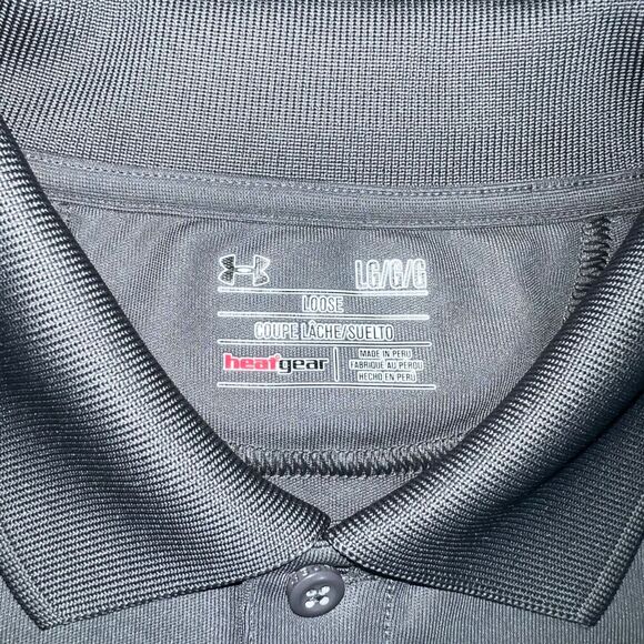 Under Armour Mens Golf Polo T Shirt Top Loose Fit HeatGear Pullover Gray Large - Picture 8 of 10